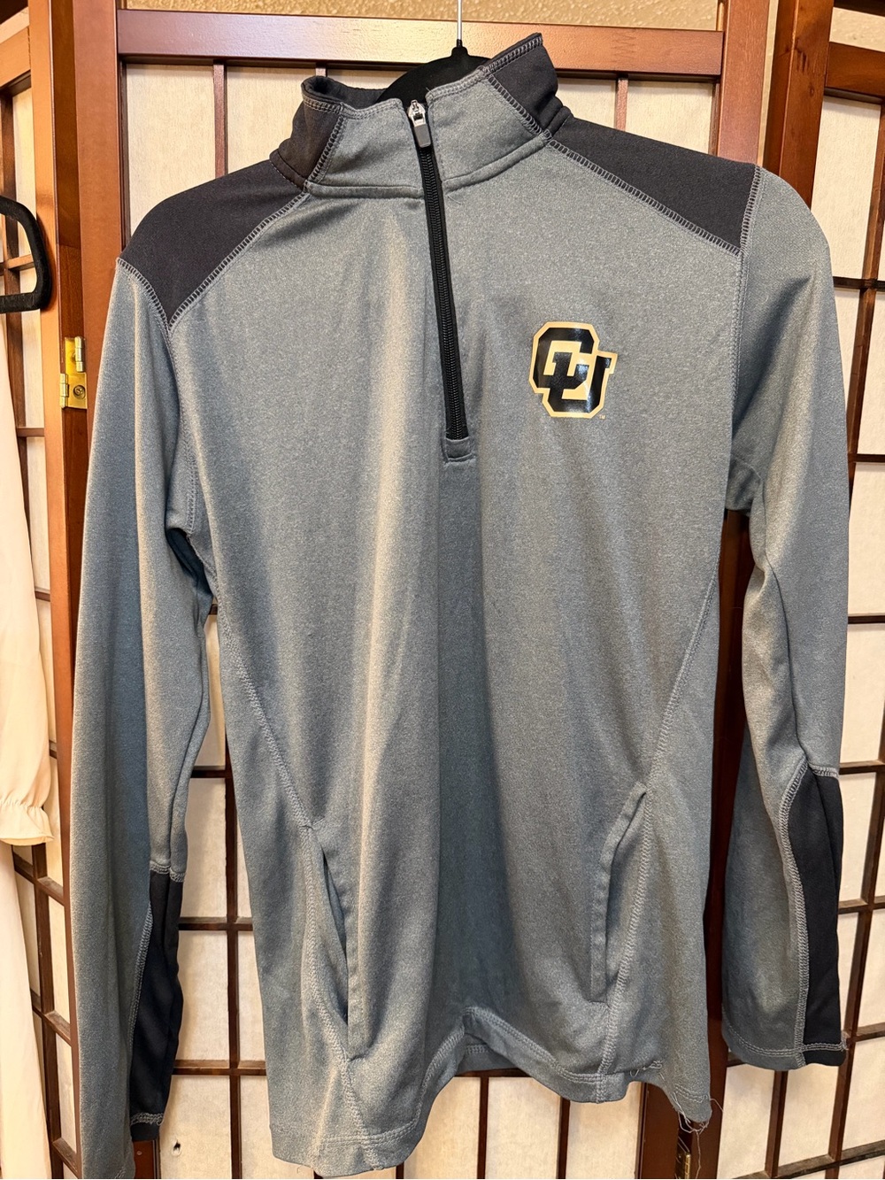 Champion Gray and Black Half-Zip Pullover